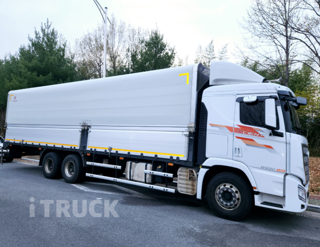 현대 엑시언트 프로 430 앞사바리 윙바디 14톤 오토 2