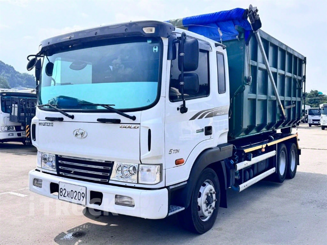 현대 메가트럭 암롤 280 7.5톤 수동 앞축