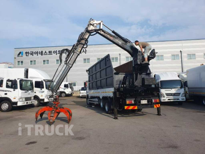 현대 메가트럭 집게차 280 5톤 수동 히야브12000