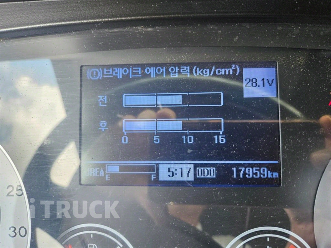 현대 메가트럭 집게차 280 5톤 수동 히아브12000