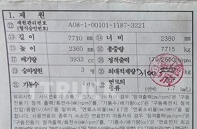현대 올뉴마이티 3.5톤 광폭 카고 슈퍼캡