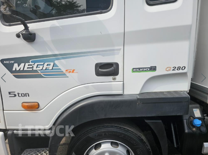 현대 메가트럭 280 단바리 냉동탑 5톤 수동