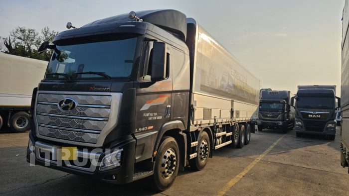 현대 엑시언트 프로 540 앞축 상승윙바디 25톤 오토 리타더