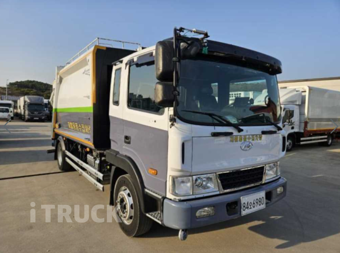 현대 압축진개 메가트럭 5톤 밀판식 배출 1