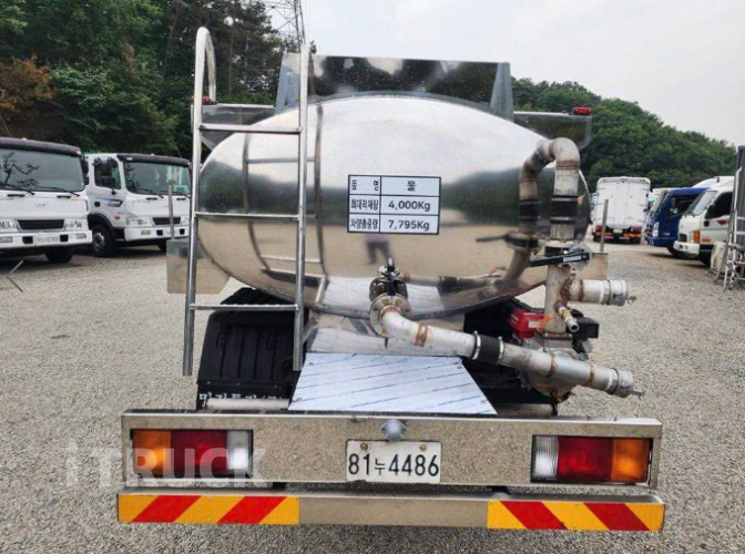 현대 살수차 올뉴마이티 스텐탱크 4,000L 수동 5