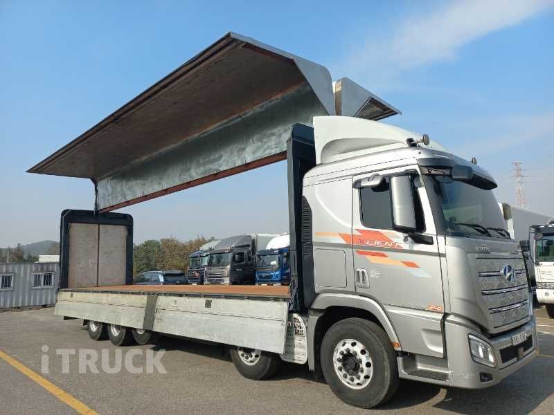 현대 엑시언트 프로 540 앞축 상승윙바디 25톤 오토 리타더 9