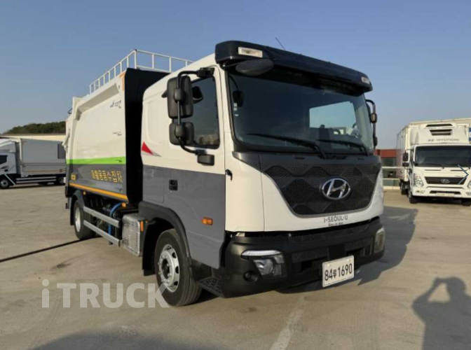 현대 압축진개 파비스 5톤 밀판식 배출 5