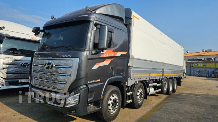 현대 엑시언트 540 앞축 상승윙바디 25톤 오토 리타더