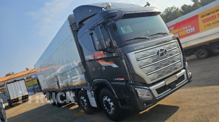 현대 엑시언트 540 앞축 상승윙바디 25톤 오토 리타더 1