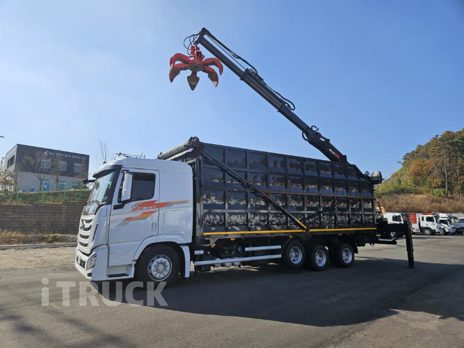 현대 엑시언트 집게차 350 9.5톤 수동 없음(순정) 8