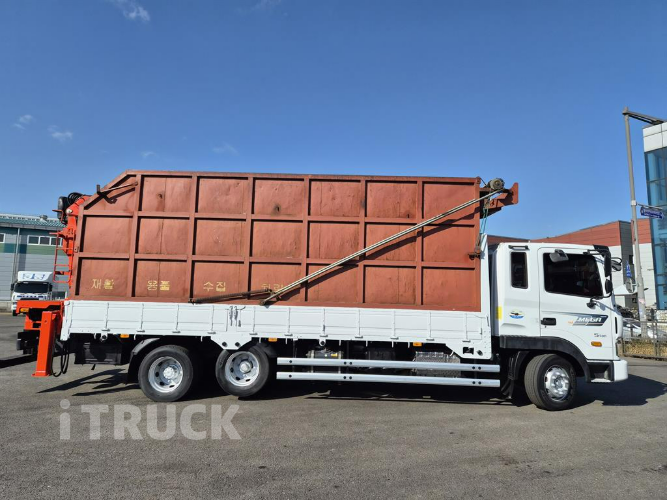 현대 메가트럭 집게차 280 5톤 수동 광림1204 4