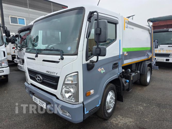 현대 압착진개 마이티 3톤 덤프식 배출 0