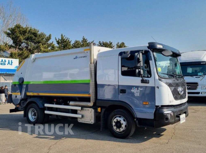 현대 압축진개 파비스 5톤 밀판식 배출 2