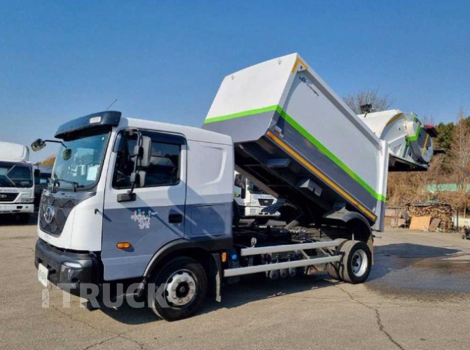 현대 압축진개 파비스 5톤 밀판식 배출 10