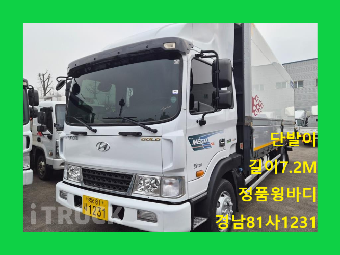 현대 메가트럭 단바리 윙바디 5톤 수동 - 중고 트럭 매물 이미지