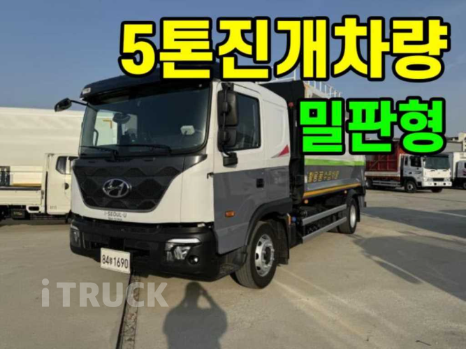 현대 압축진개 파비스 5톤 밀판식 배출 - 중고 트럭 매물 이미지