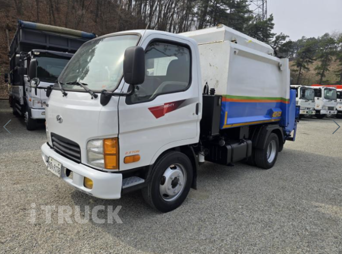 현대 압착진개 마이티큐티 2.5톤 덤프식 배출 - 중고 트럭 매물 이미지